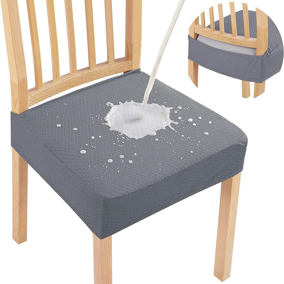 防水ジャカード椅子クッションカバー ― 滑り止め付き・お手入れ簡単