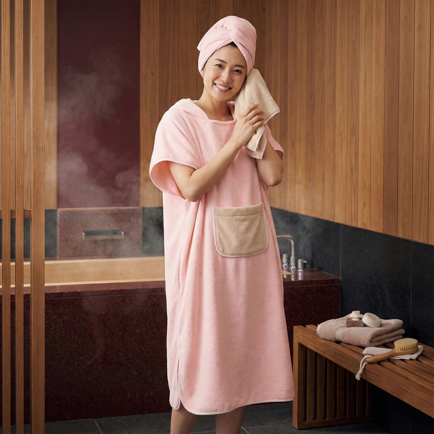 実用的なバスローブ