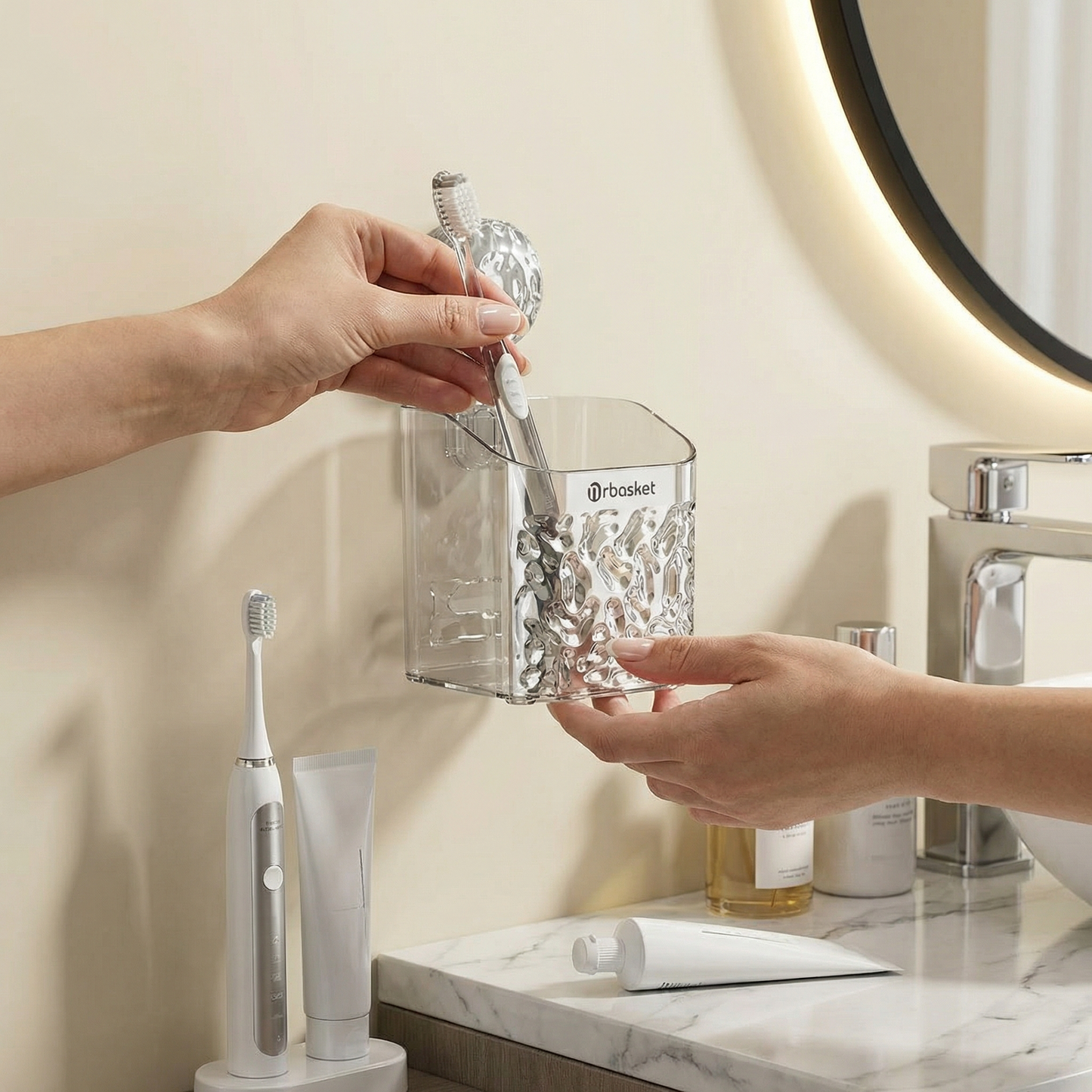 吸盤バスルームラック