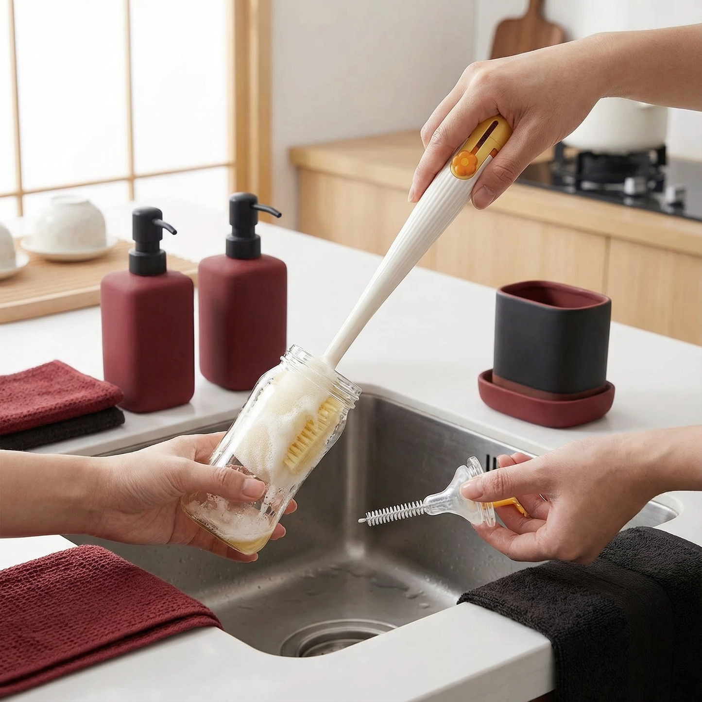 多機能 5-in-1 ボトルクリーナー