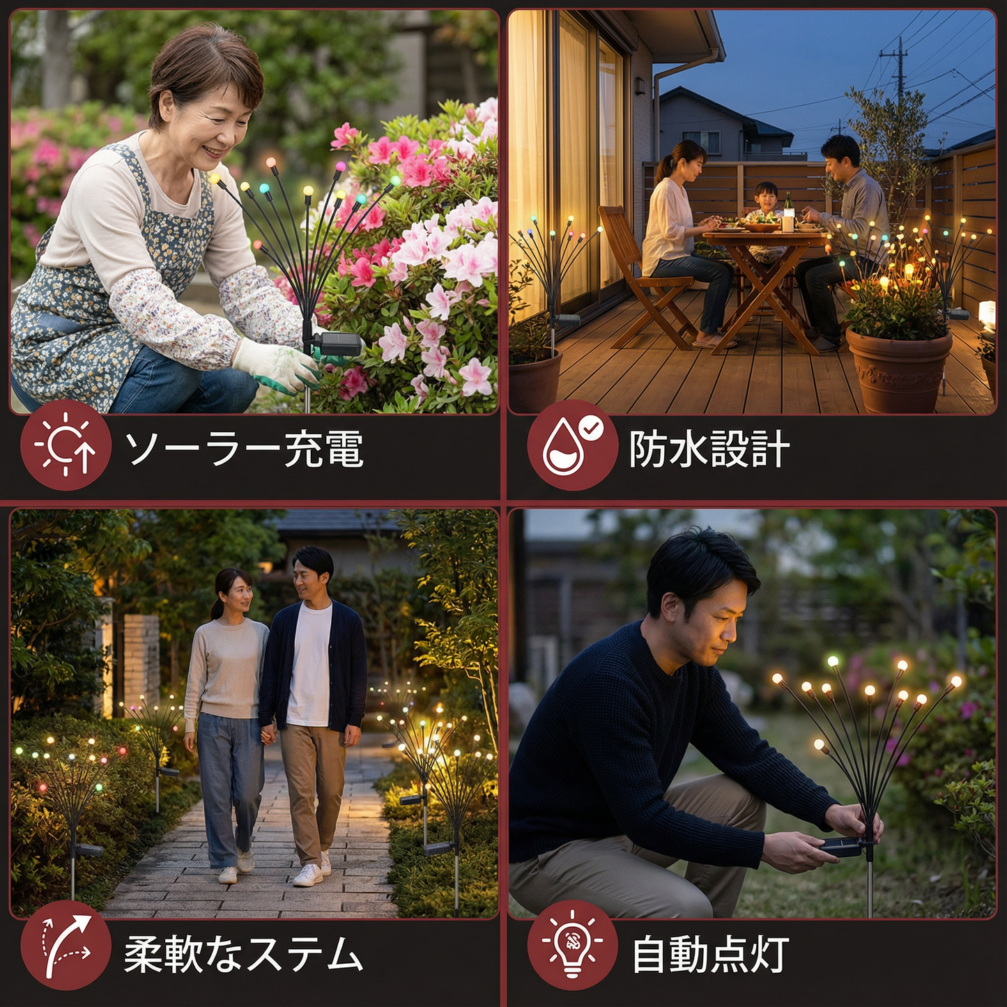 ソーラー蛍ガーデンライト