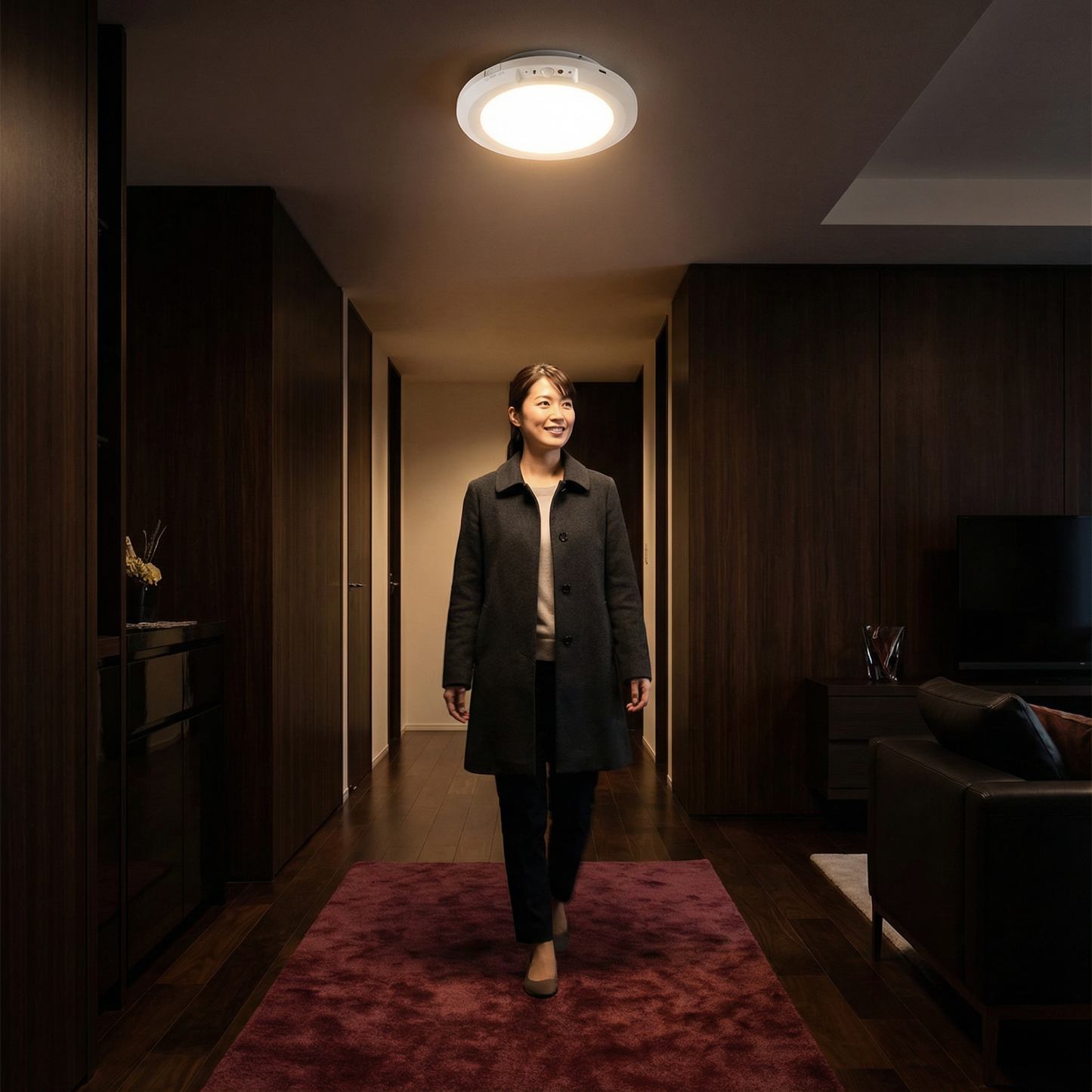 調光可能なバッテリー式天井ライト モーションセンサー付き – 磁石式 & ワイヤレス