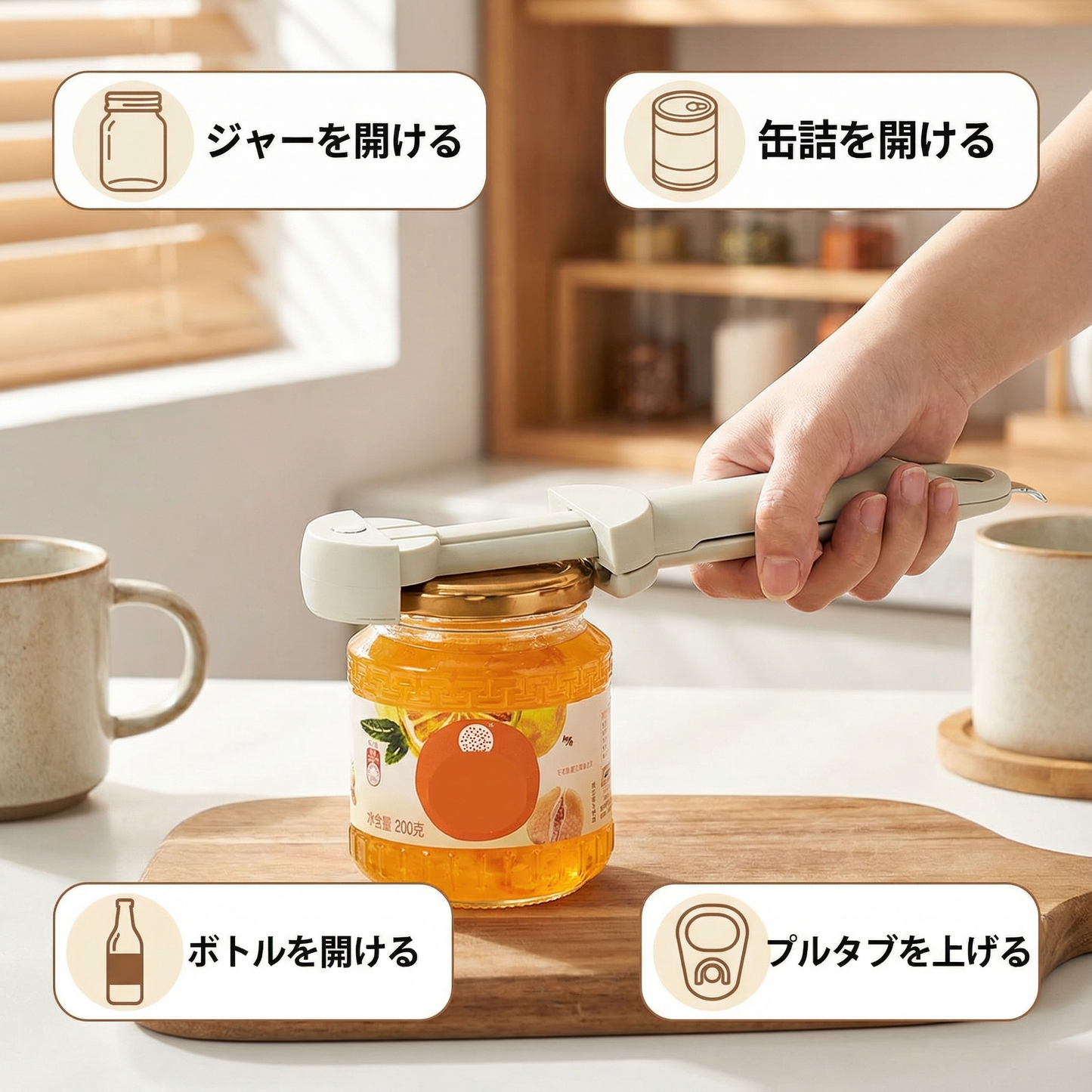 多機能ステンレススチールオールオープナー