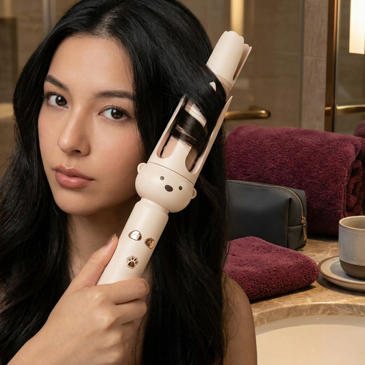 ベアデザイン 自動カールアイロン 32mm ― 電動回転式ヘアスタイラー