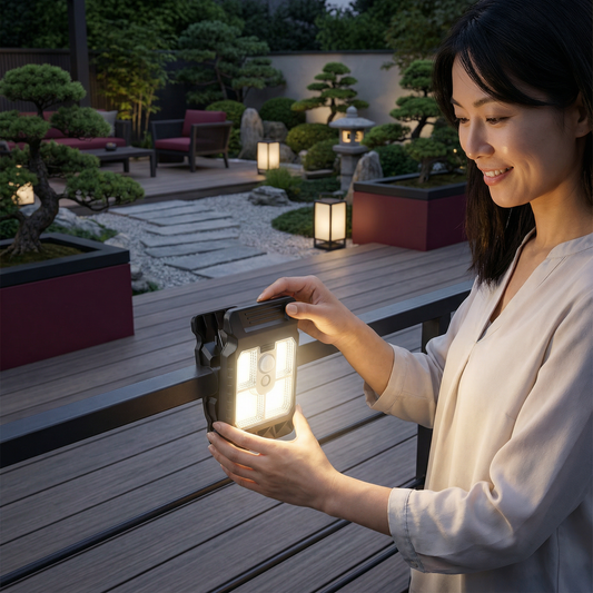 便利なクリップ式ソーラーランプ（人感センサー付き）