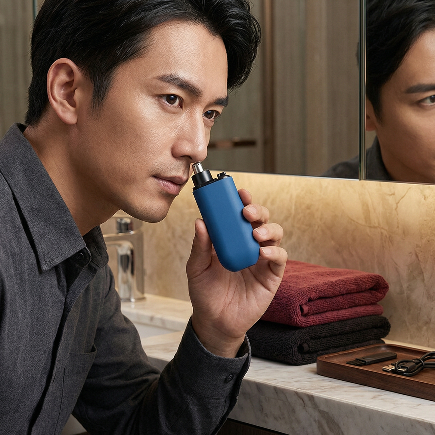 携帯用便利な鼻毛トリマー