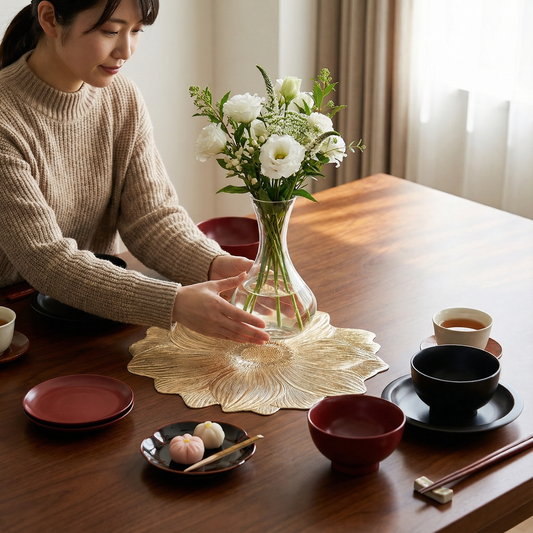 クリエイティブフラワーテーブルセット - 防水・耐油