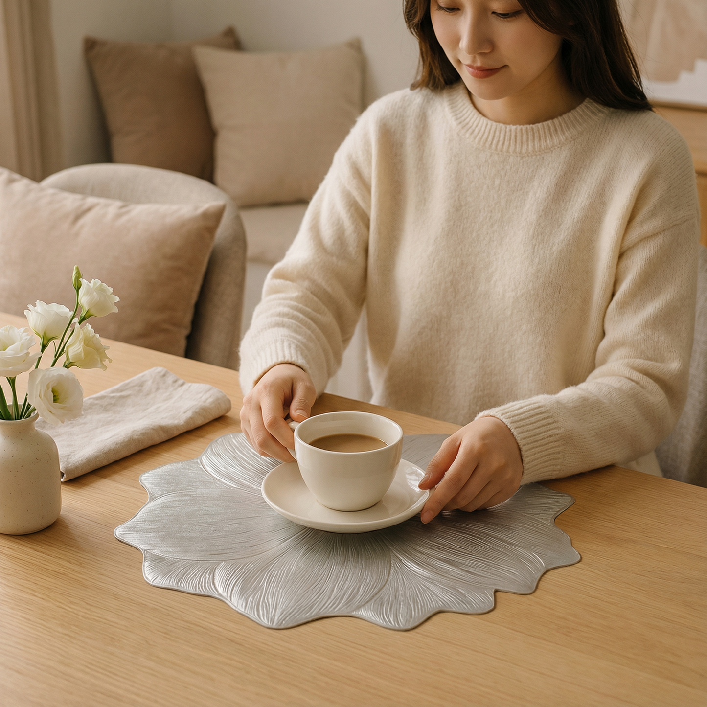 クリエイティブフラワーテーブルセット - 防水・耐油