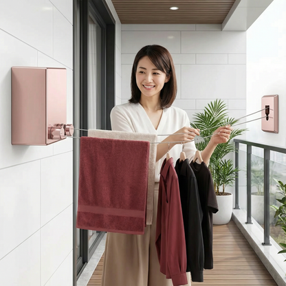 実用的な伸縮式洗濯ロープ