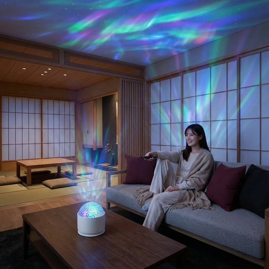オーロラプロジェクターランプ – 16色＆リモコン