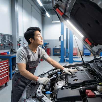 LEDバッテリー式作業灯 3000ルーメン – 磁石付きスタンド & フック、360°回転可能